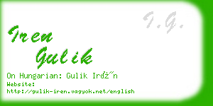 iren gulik business card